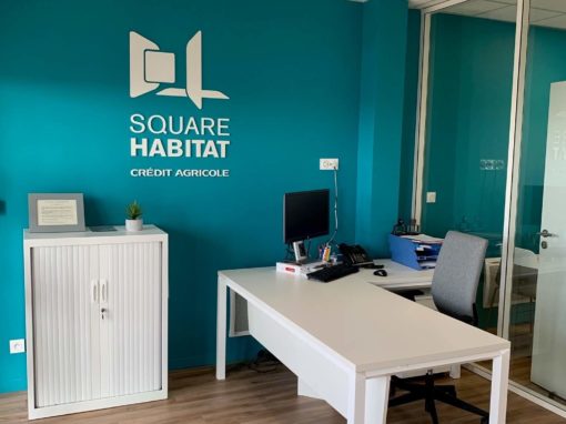 Agencement et aménagement d’une agence Square Habitat